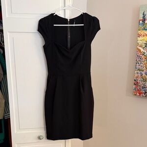 Lulu's Black Cap Sleeve Mini Dress